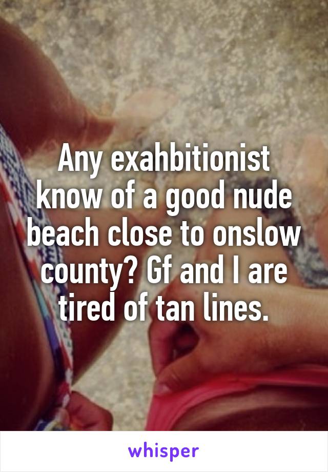 Tan lines on nude beach